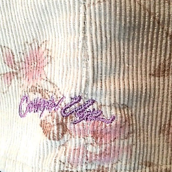 Pretty Floral Soft Courduroy Western Shirt Snap Close Cowgirl Up - Picture 4 of 11